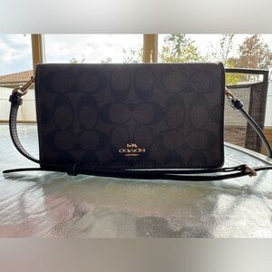 Coach Anna Foldover Crossbody Bag in Signature Canvas